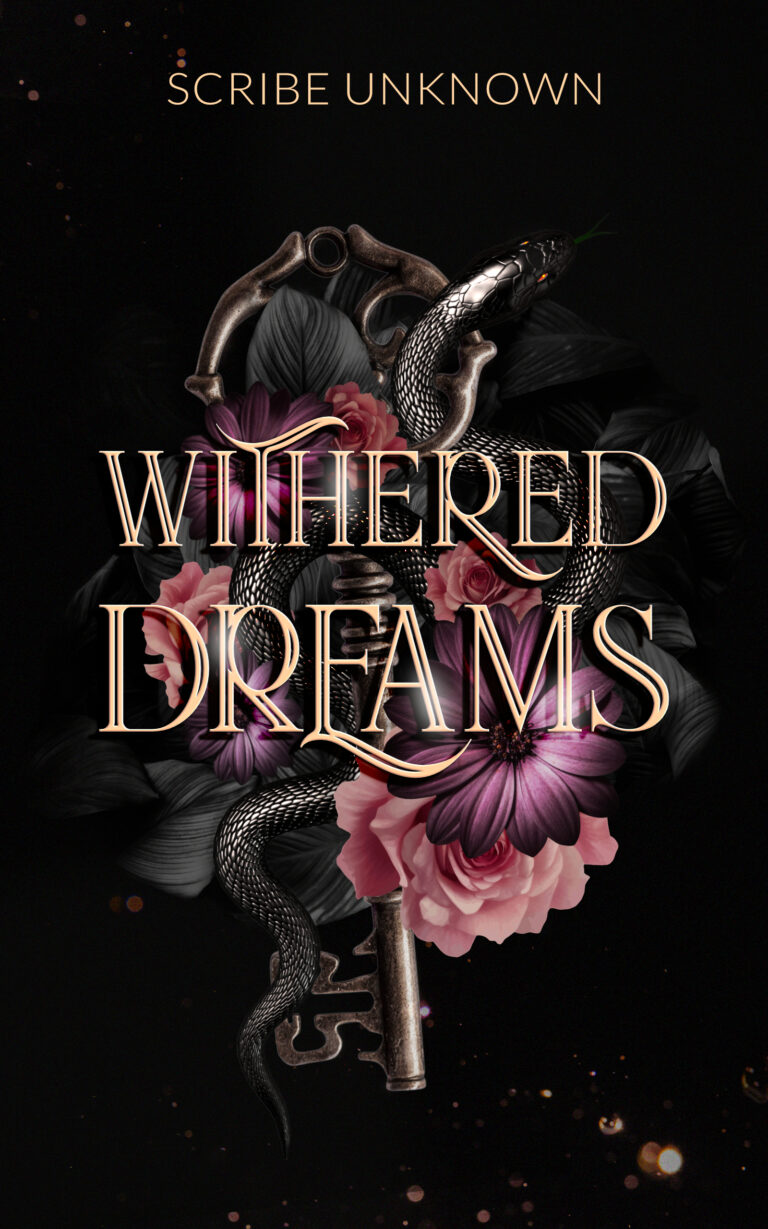 Premade Buchcover Dark Fantasy Schlange, Blume, Schlüssel ZL-13
